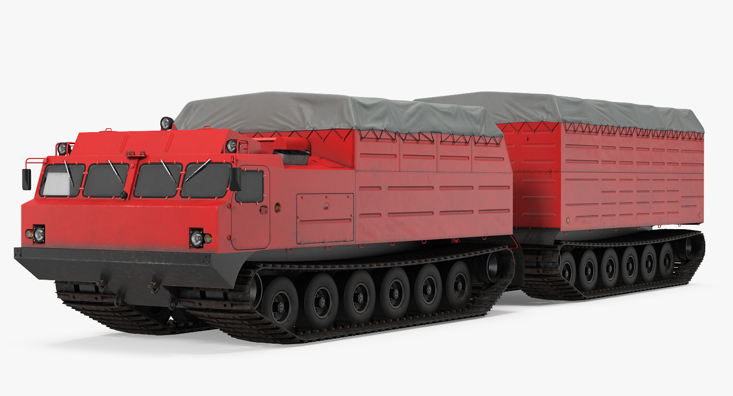 3D Research Articulated Tracked Vehicle Vityaz DT 30 Rigged