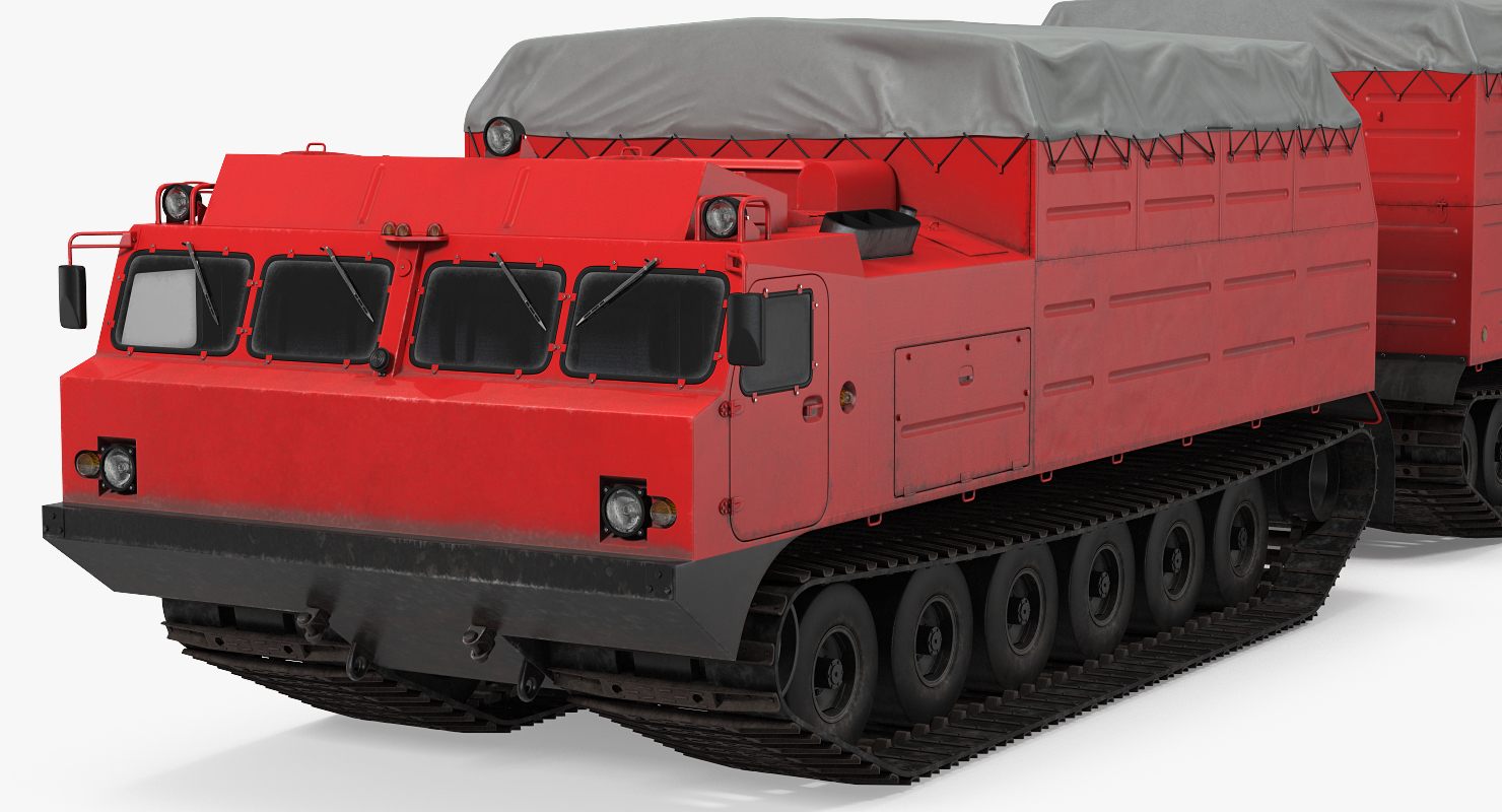 3D Research Articulated Tracked Vehicle Vityaz DT 30 Rigged