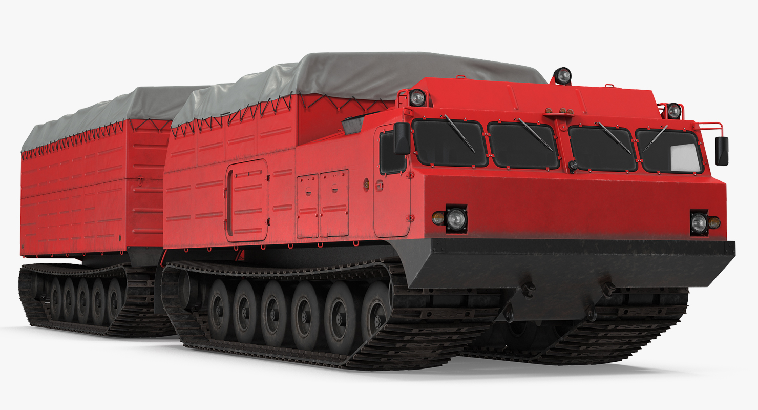 3D Research Articulated Tracked Vehicle Vityaz DT 30 Rigged