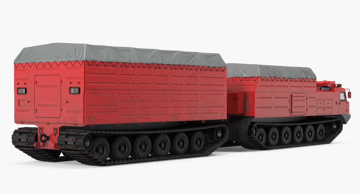 3D Research Articulated Tracked Vehicle Vityaz DT 30 Rigged