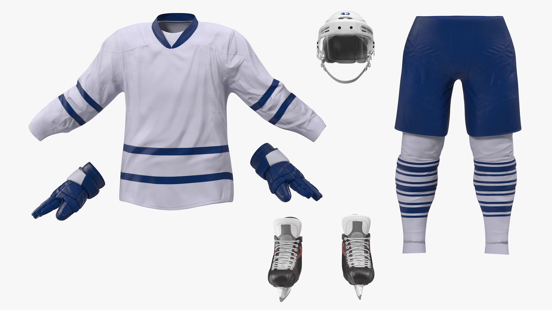 3D model Hockey Equipment Set