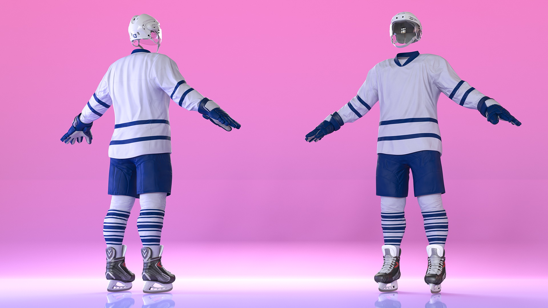 3D model Hockey Equipment Set