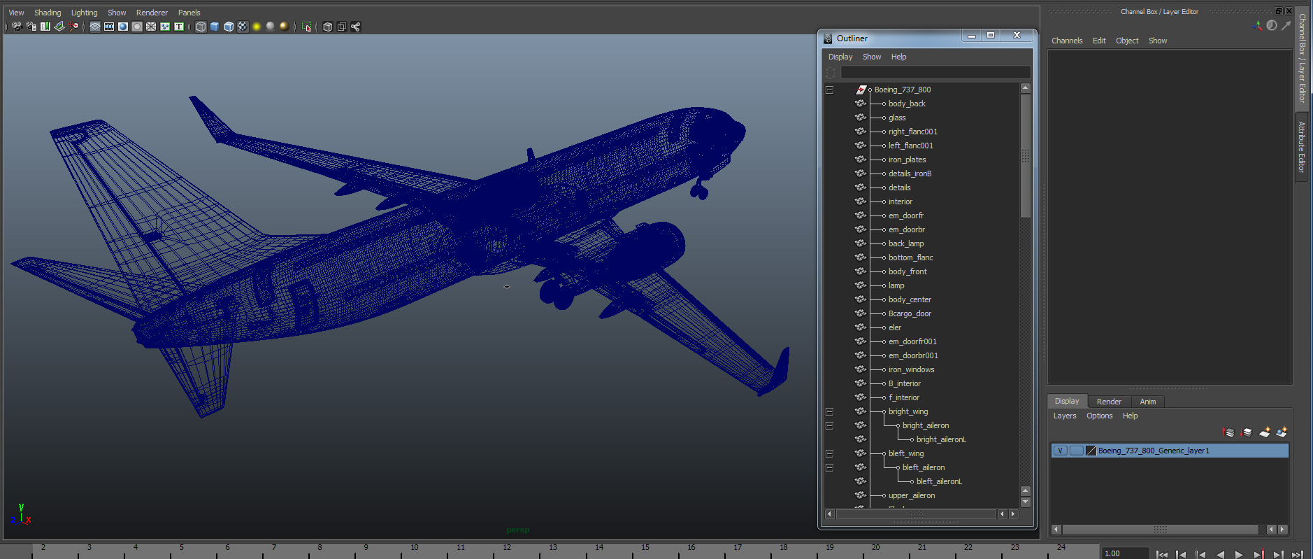 Boeing 737 800 Generic 3D