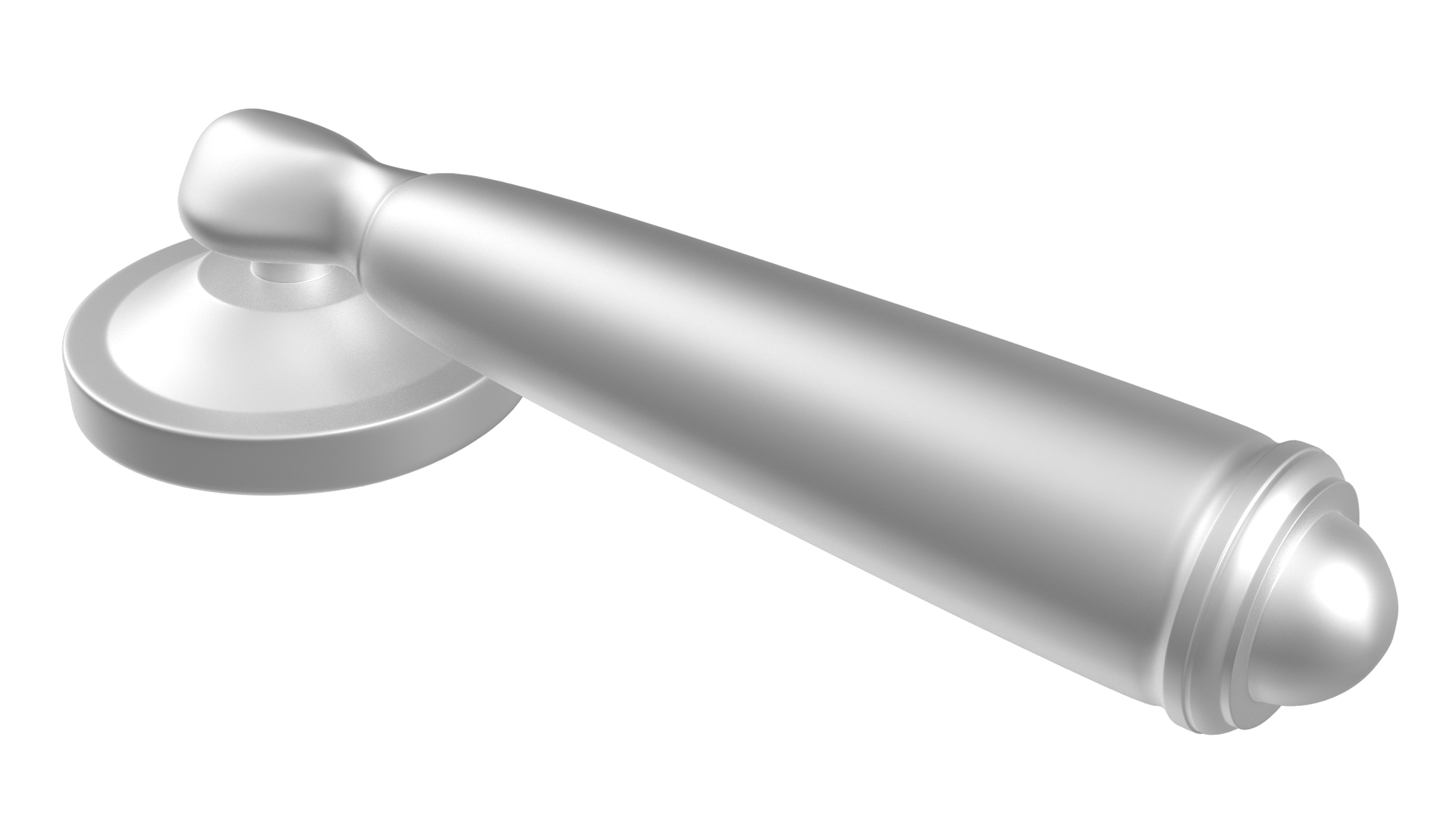 Door Handle Swivel Straight Round Metal 3D model
