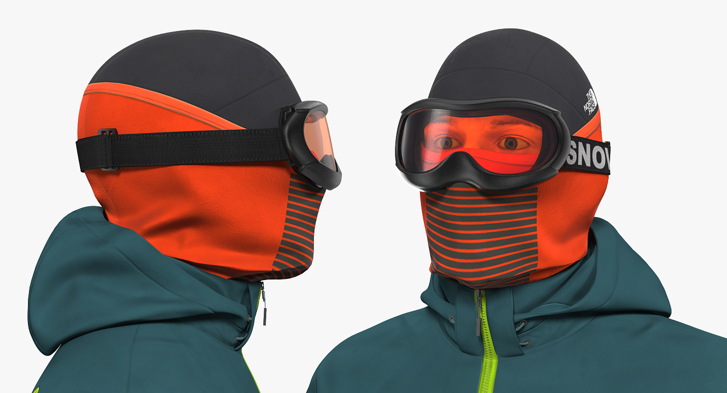 3D model Rock Climber Winter Hiking Gear Standing Pose