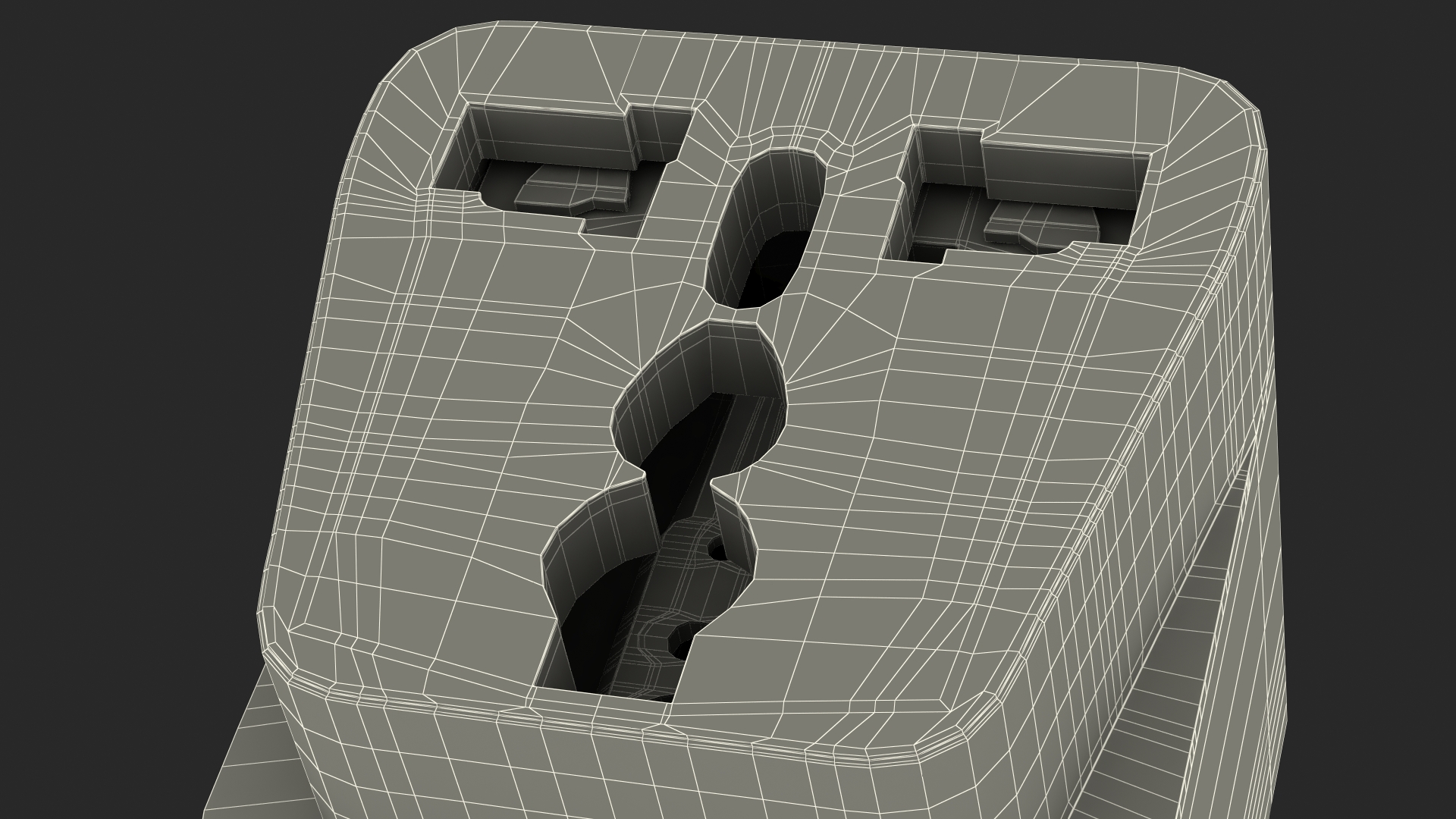3D Electrical Plug Type I Adapter Black