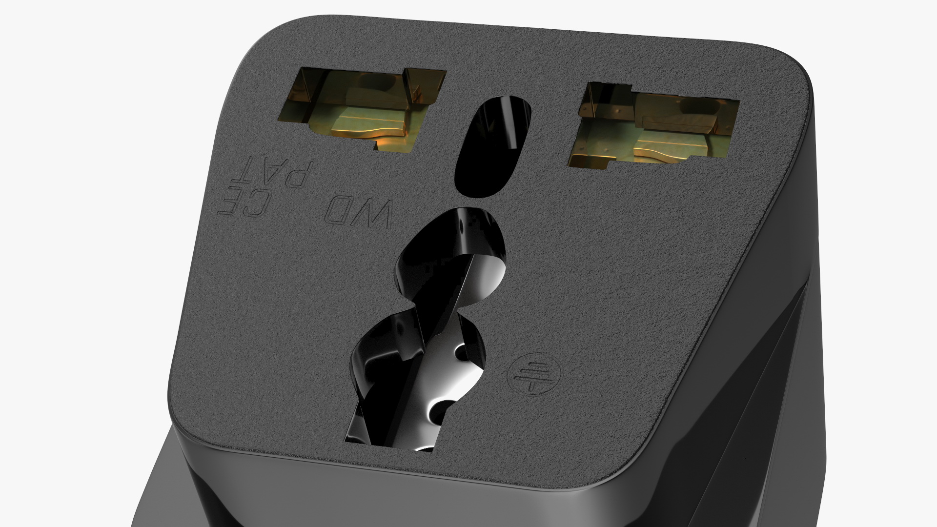 3D Electrical Plug Type I Adapter Black