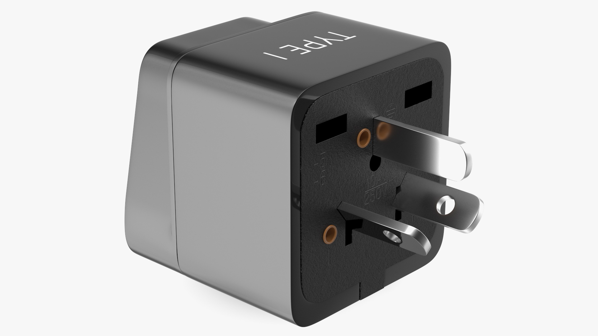 3D Electrical Plug Type I Adapter Black