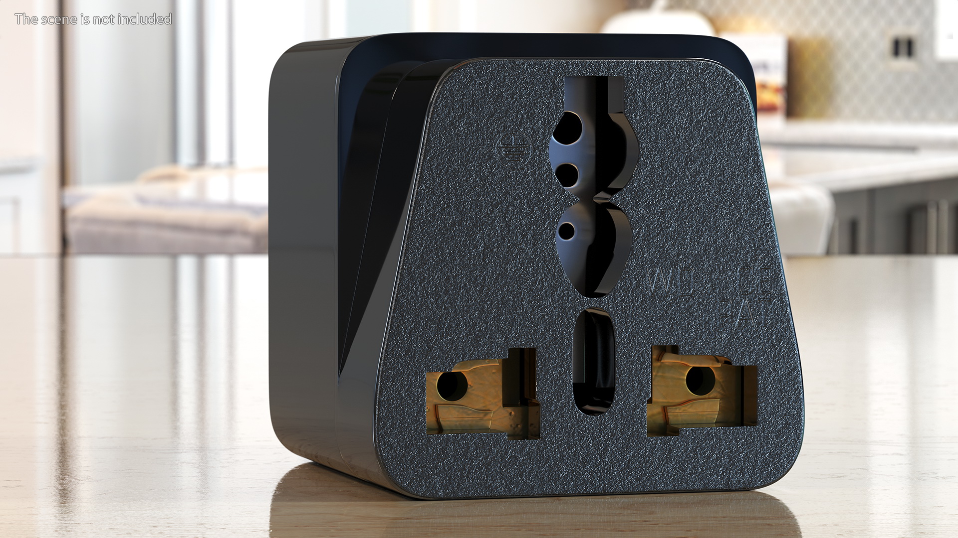 3D Electrical Plug Type I Adapter Black