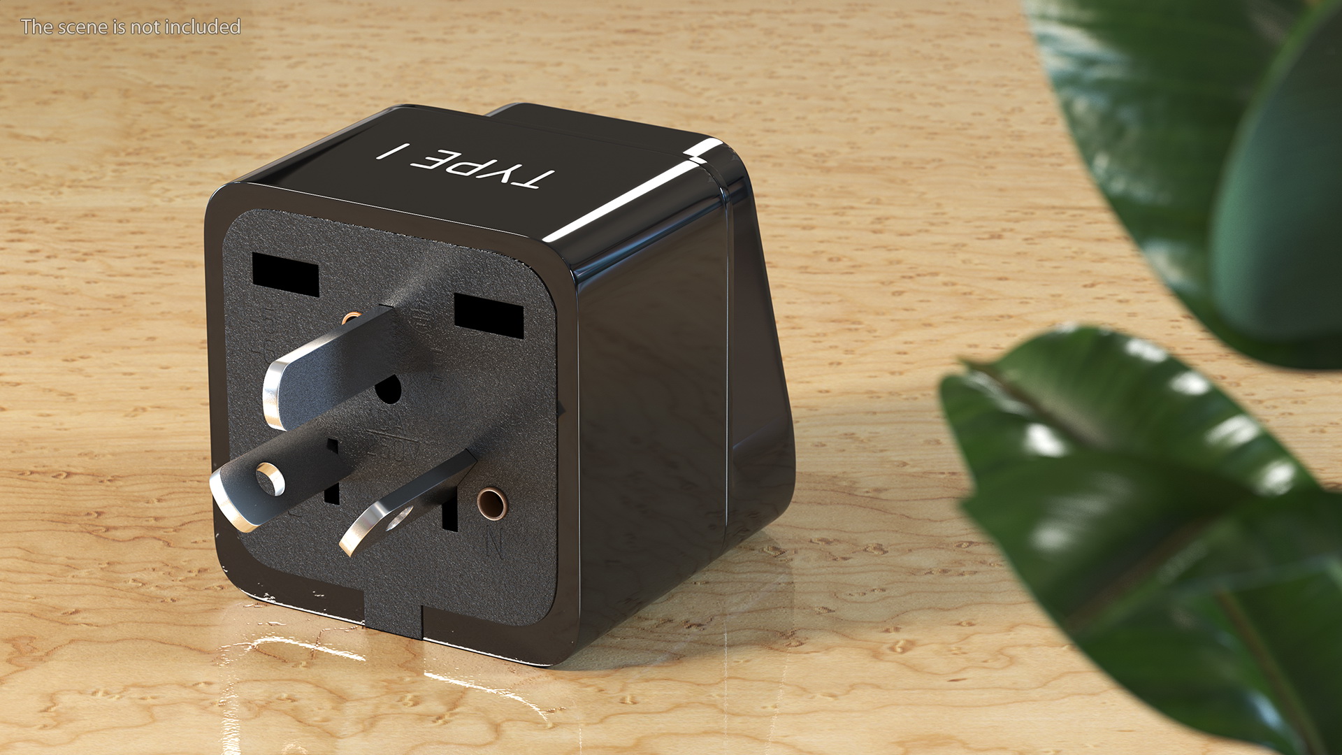 3D Electrical Plug Type I Adapter Black