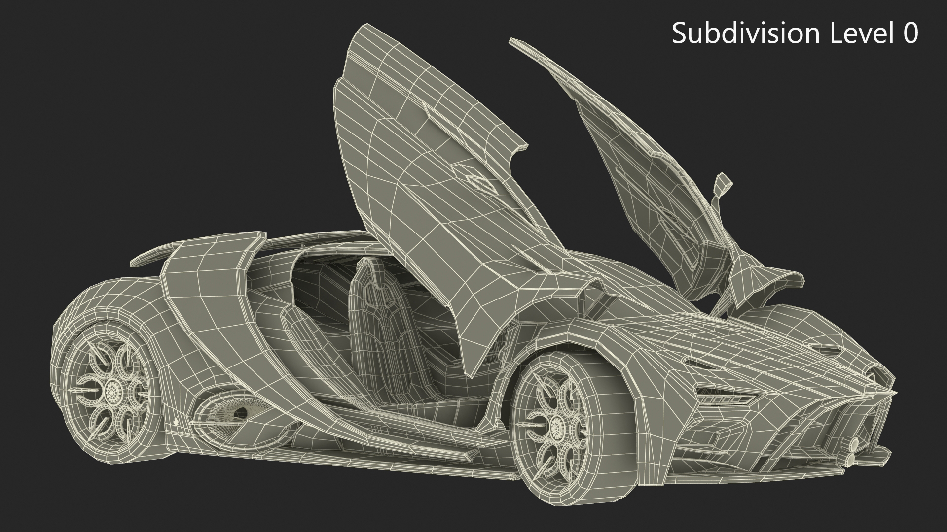 3D model Future Racing Car Black Rigged