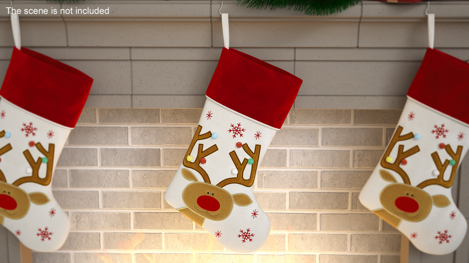 3D Christmas Stocking with Deer model