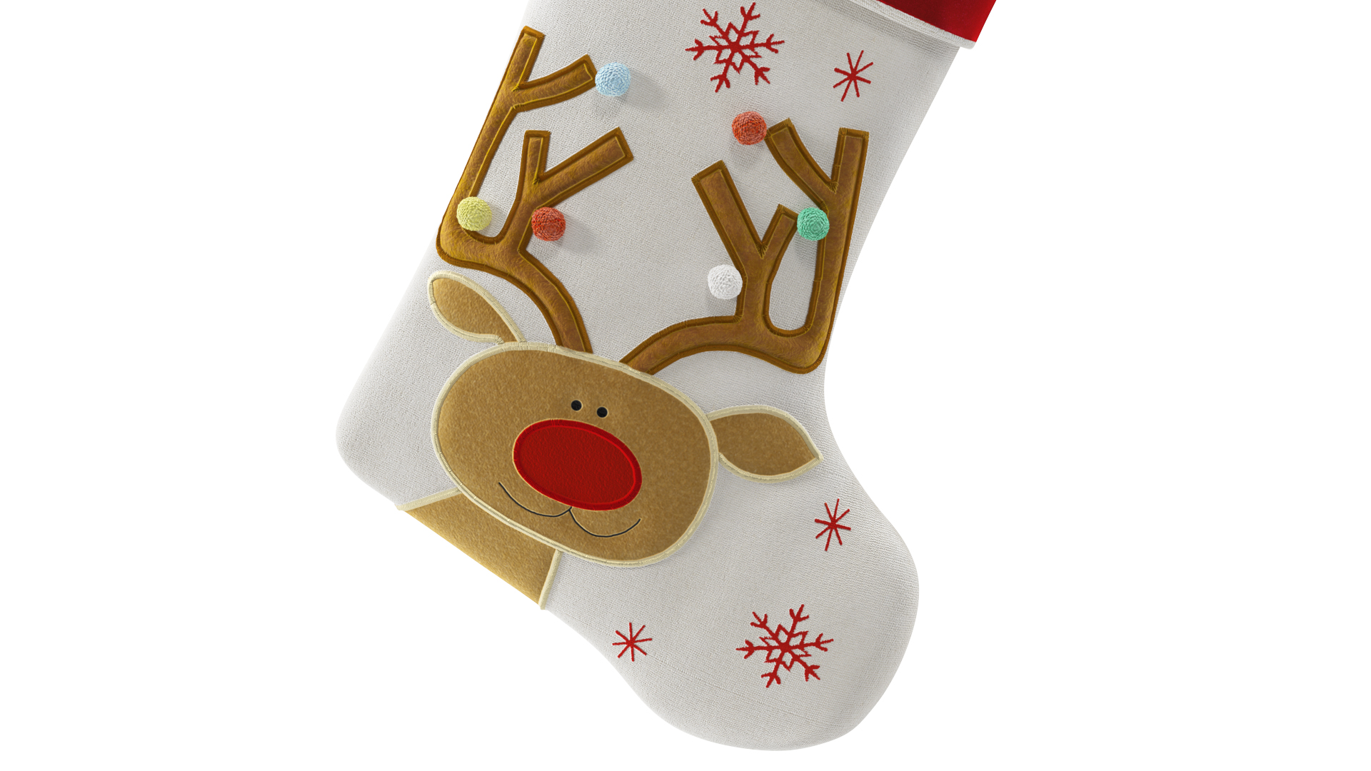 3D Christmas Stocking with Deer model
