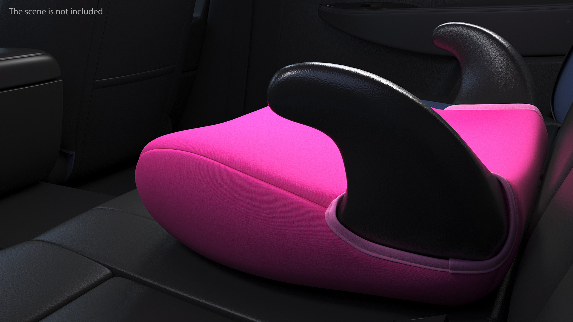 3D model Backless Booster Car Seat Pink