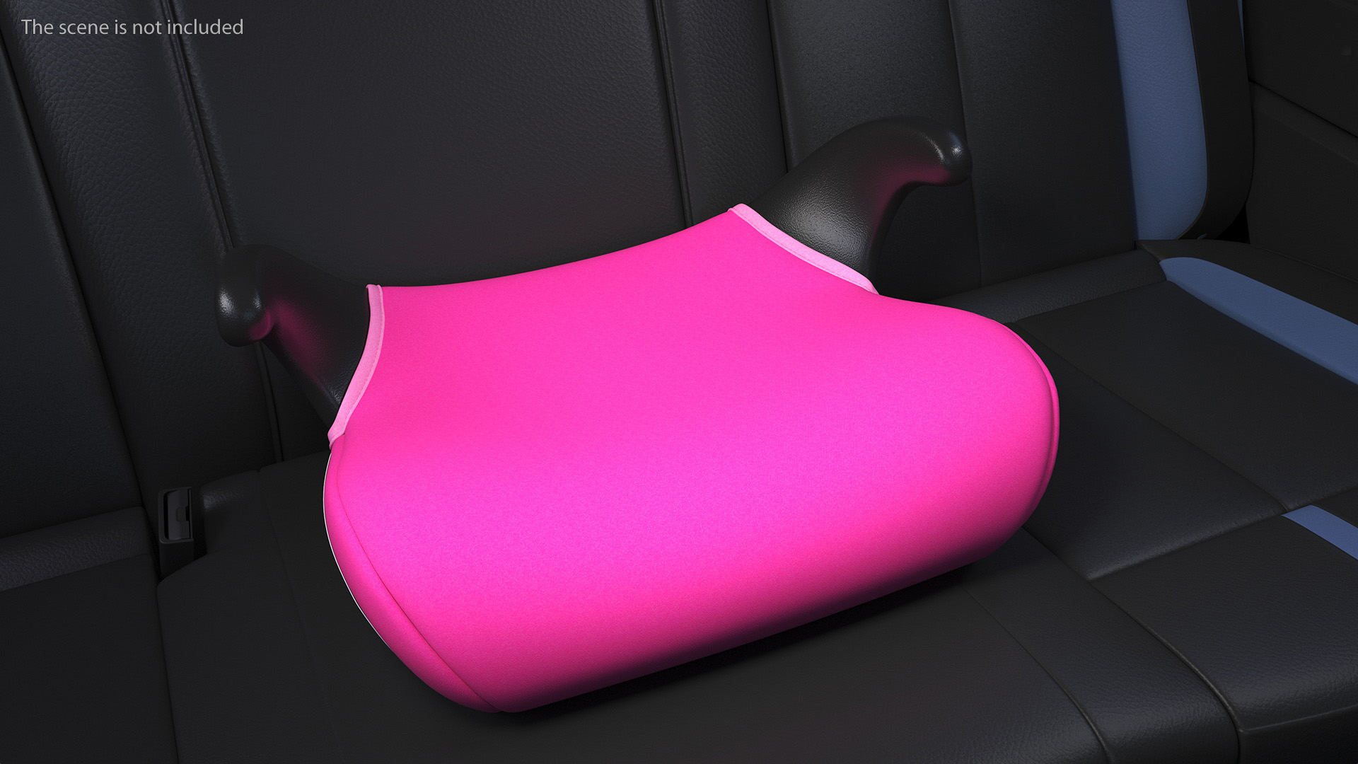 3D model Backless Booster Car Seat Pink