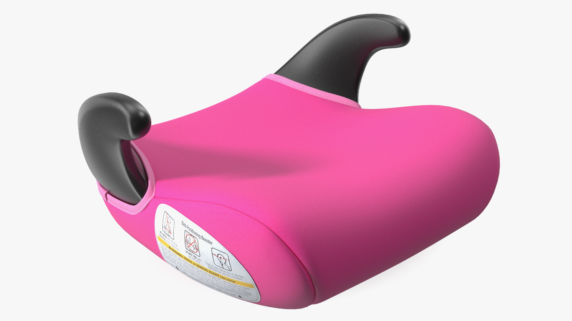 3D model Backless Booster Car Seat Pink