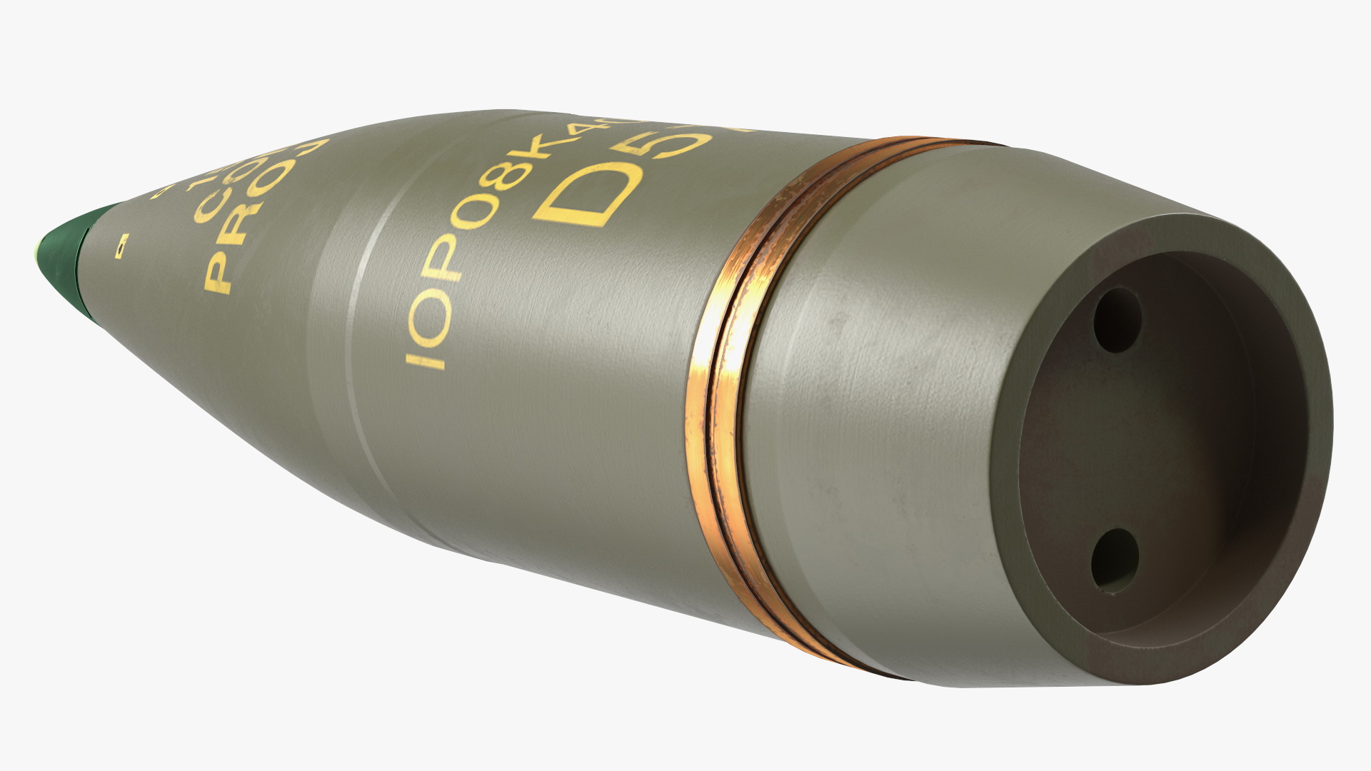 Artillery Shells 155mm on Wooden Pallet 3D model