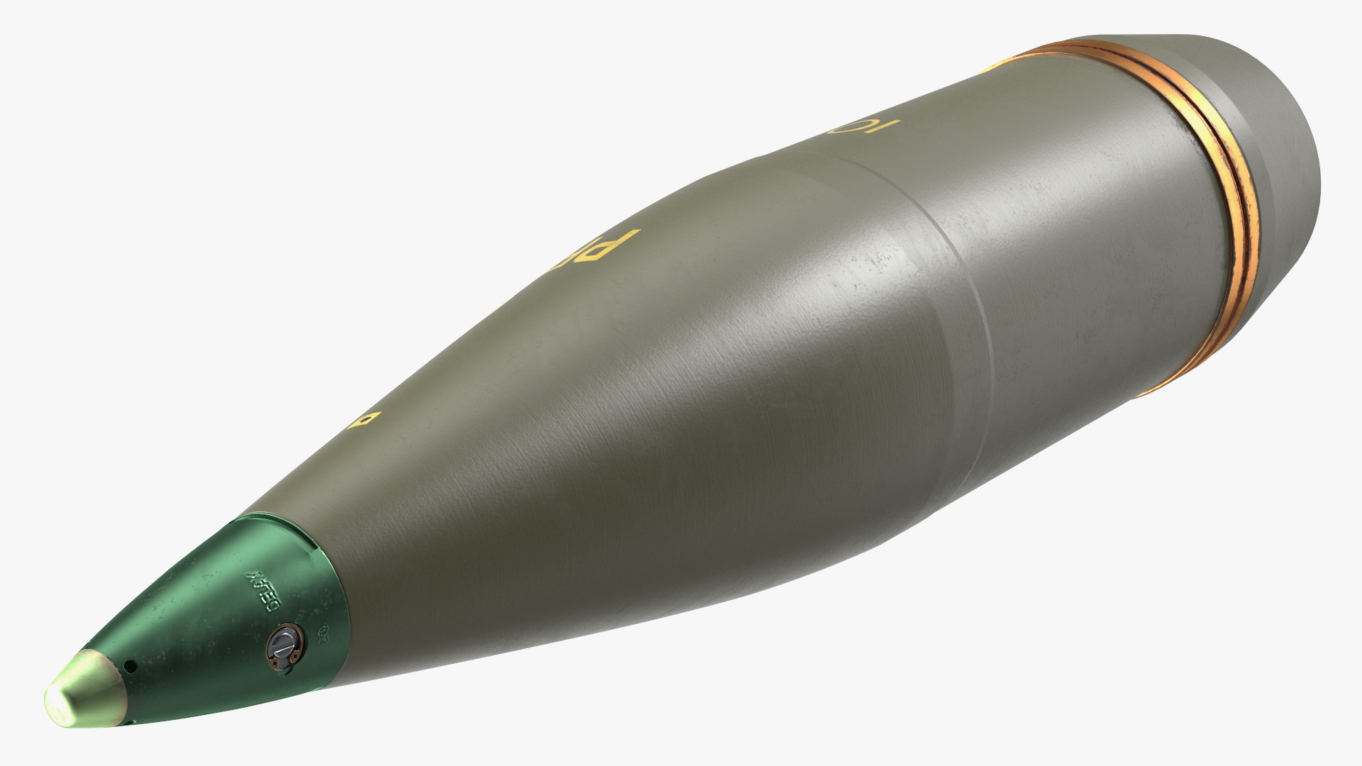 Artillery Shells 155mm on Wooden Pallet 3D model