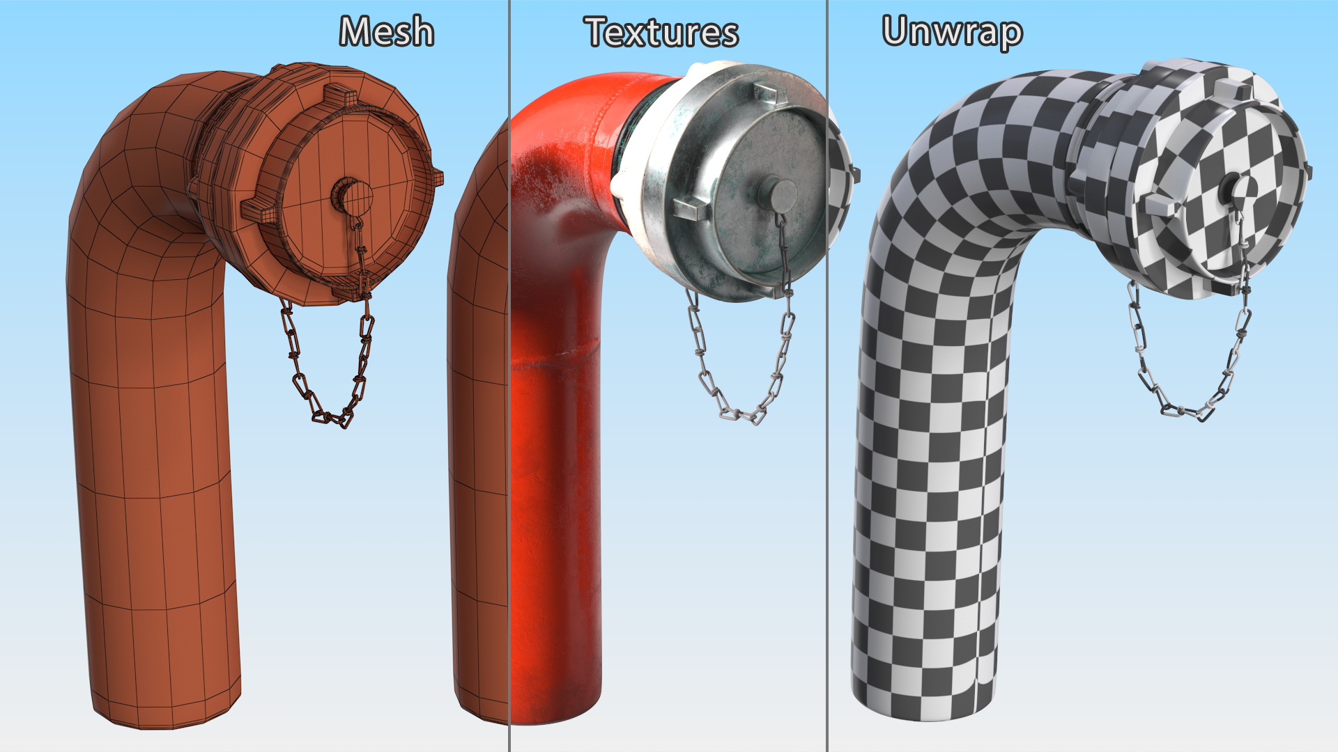 Pipe Fire Hydrant 3D