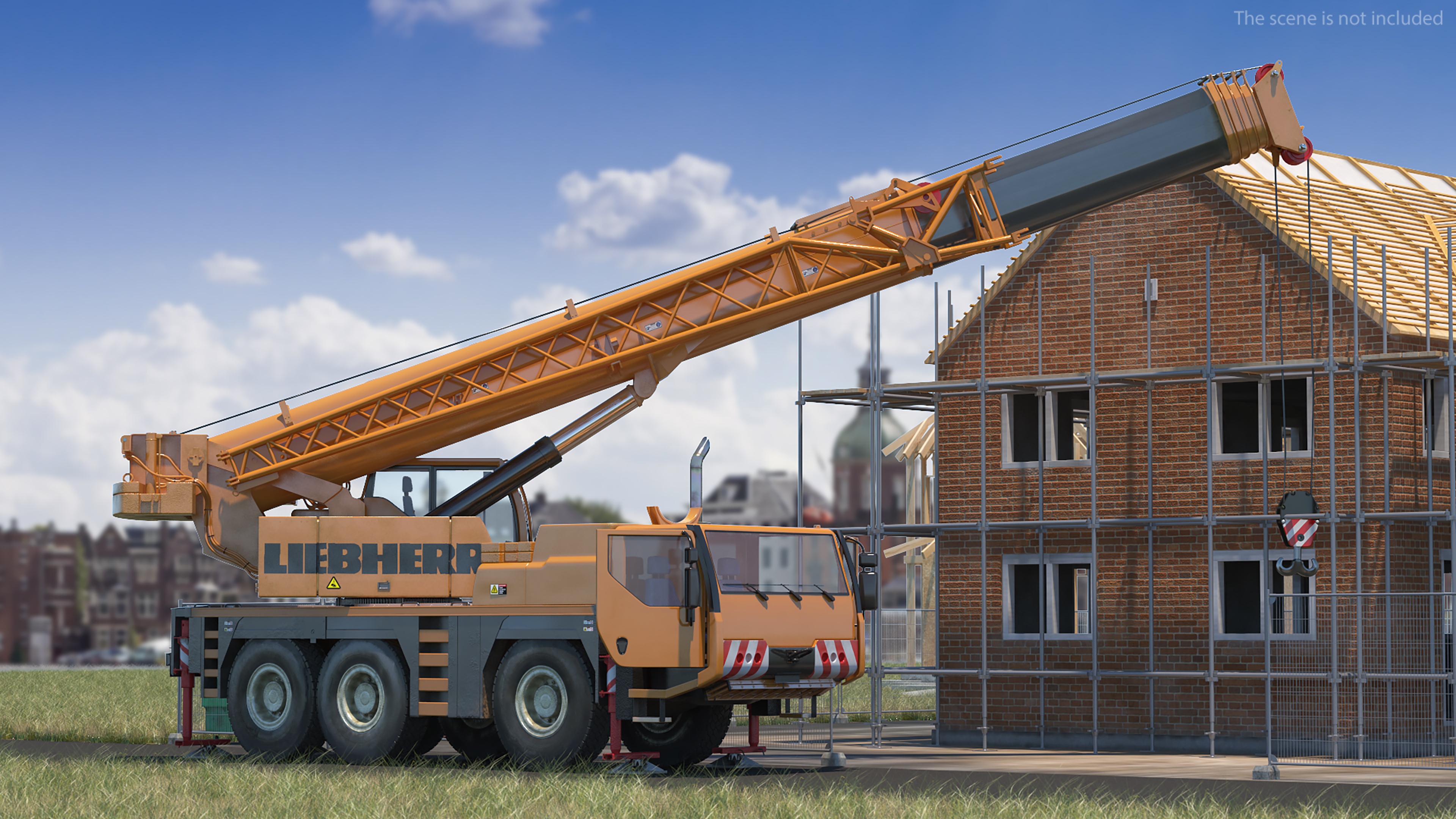 3D Liebherr Mobile Crane Rigged model