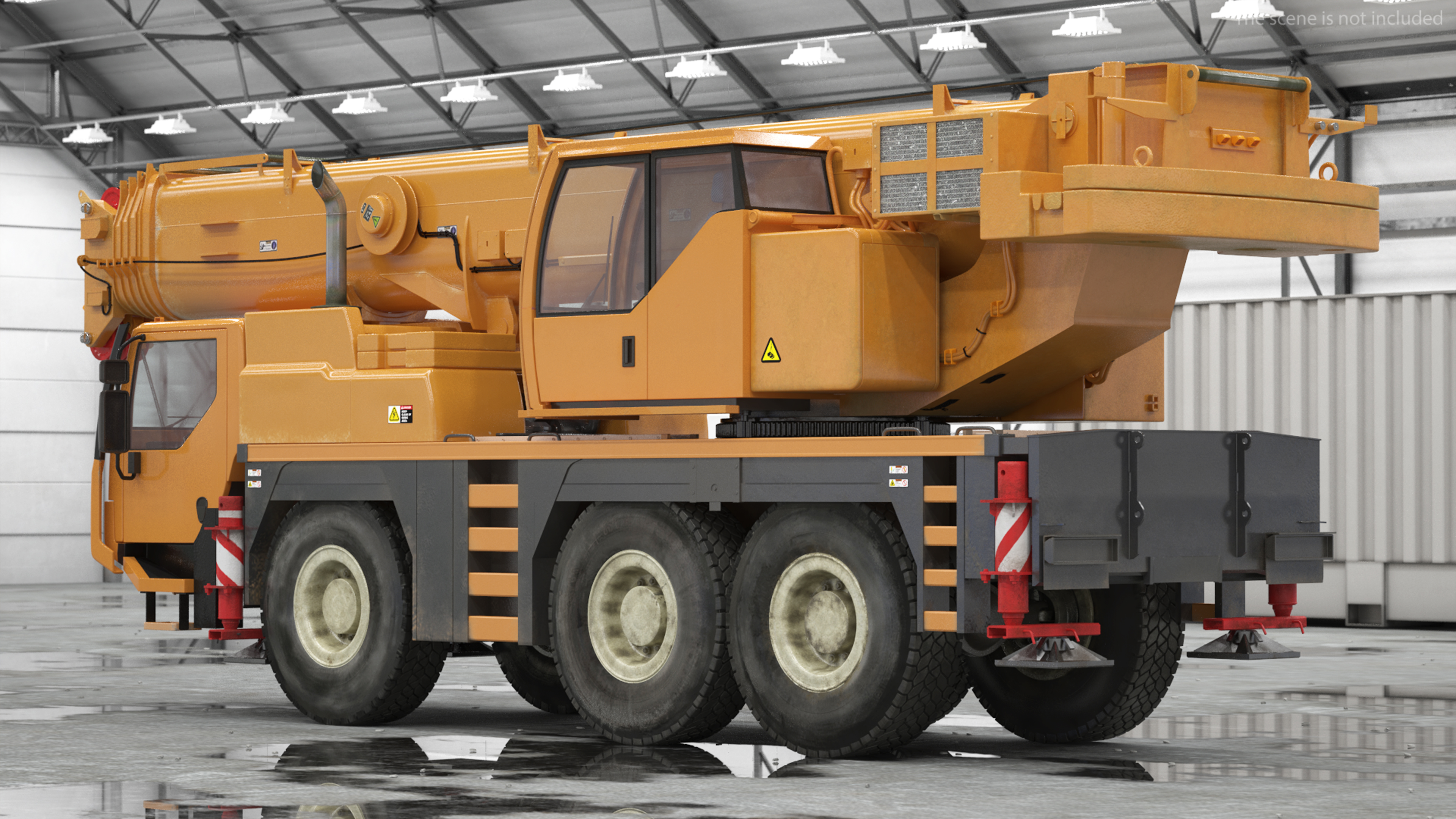 3D Liebherr Mobile Crane Rigged model