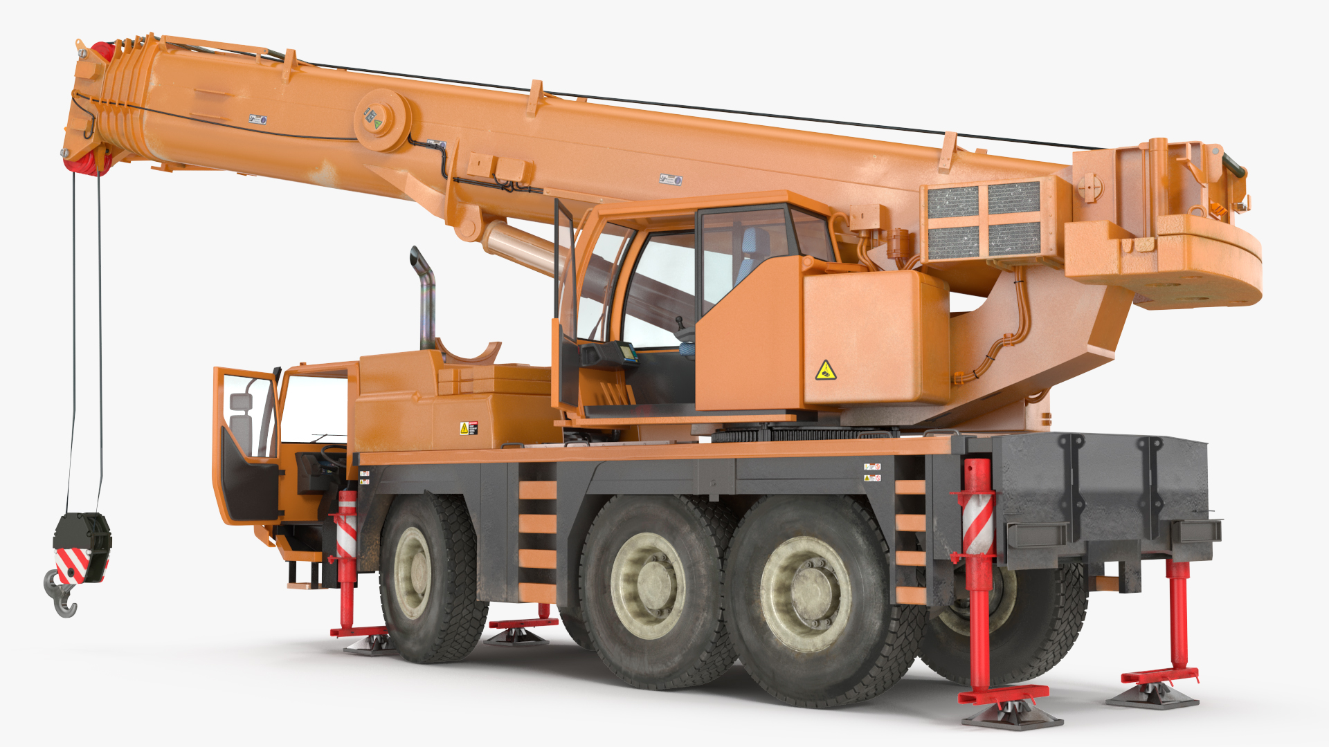 3D Liebherr Mobile Crane Rigged model