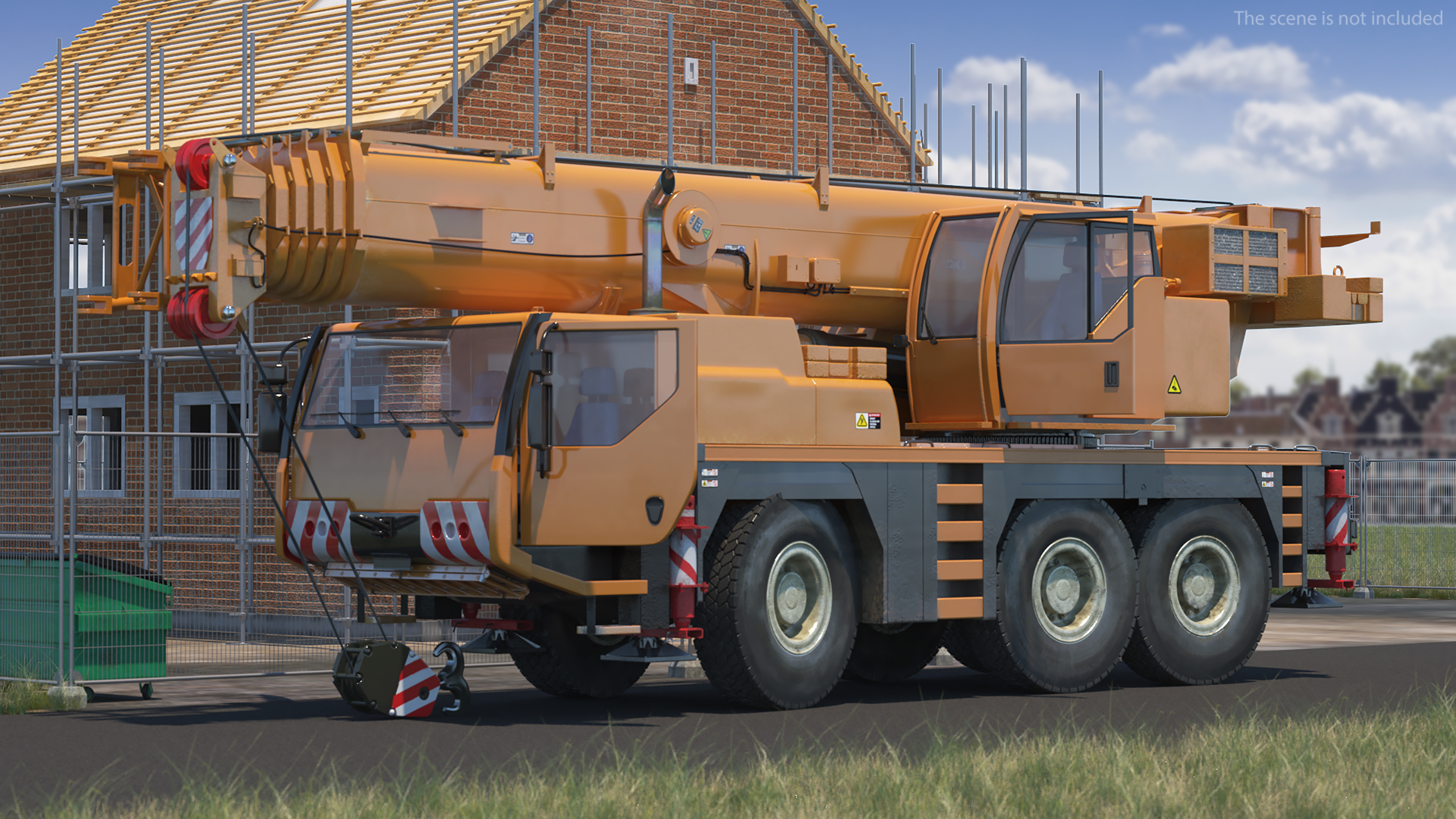 3D Liebherr Mobile Crane Rigged model