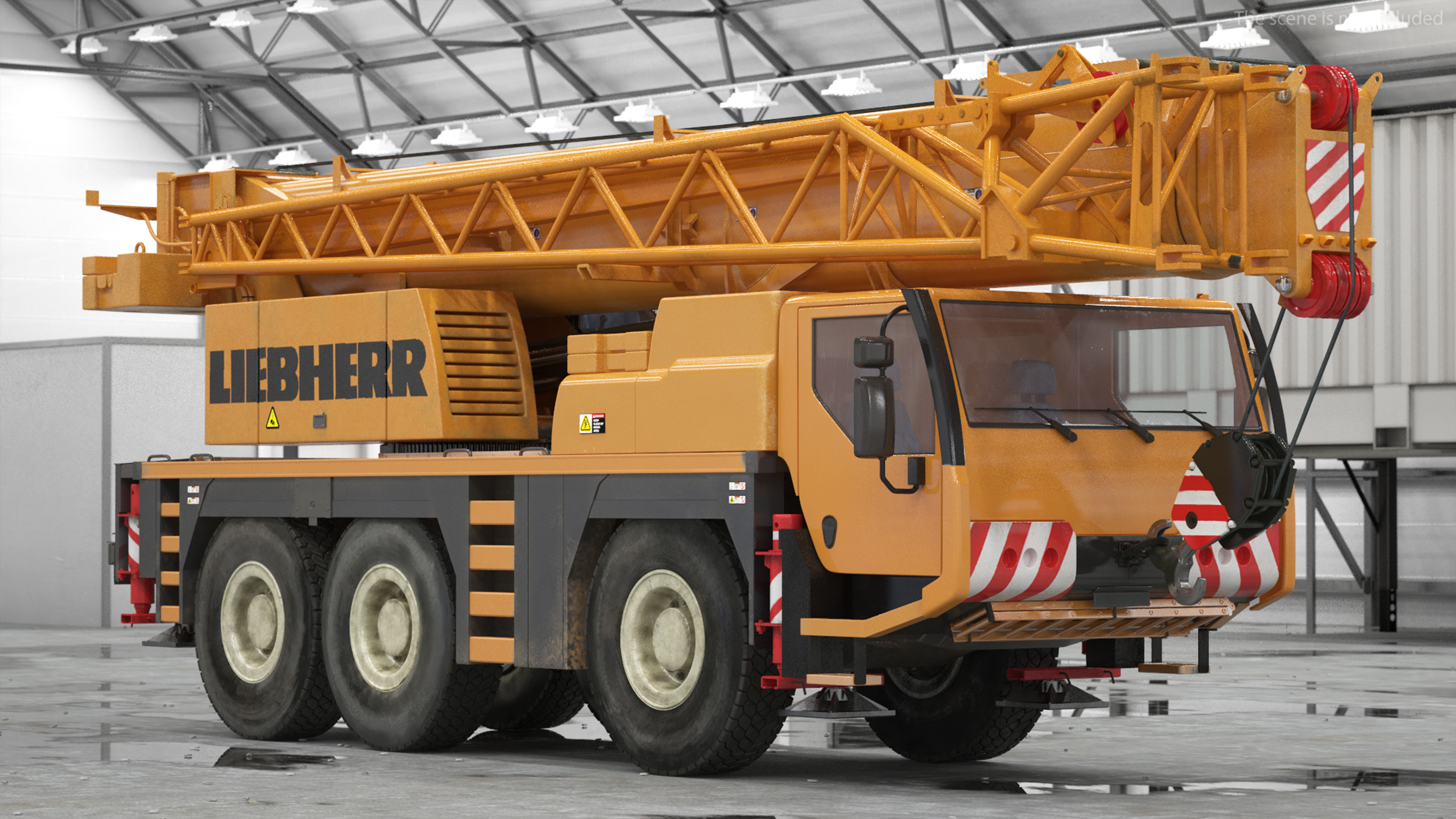 3D Liebherr Mobile Crane Rigged model