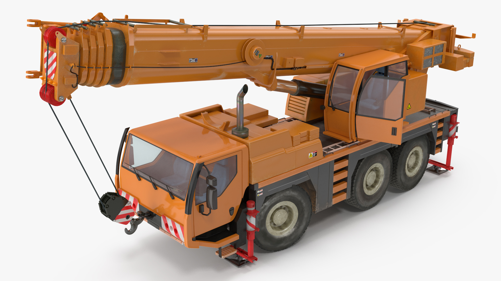 3D Liebherr Mobile Crane Rigged model