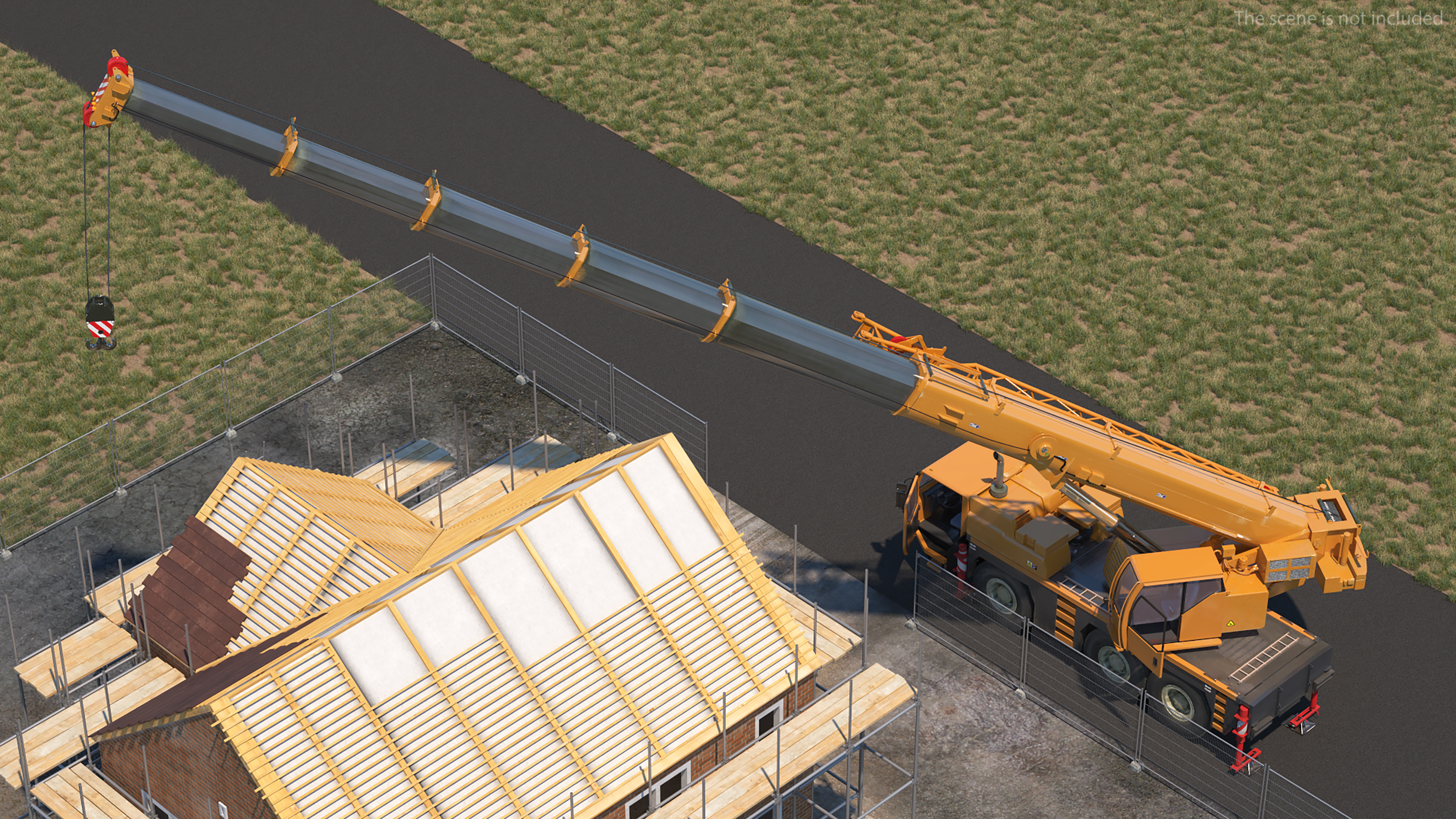 3D Liebherr Mobile Crane Rigged model