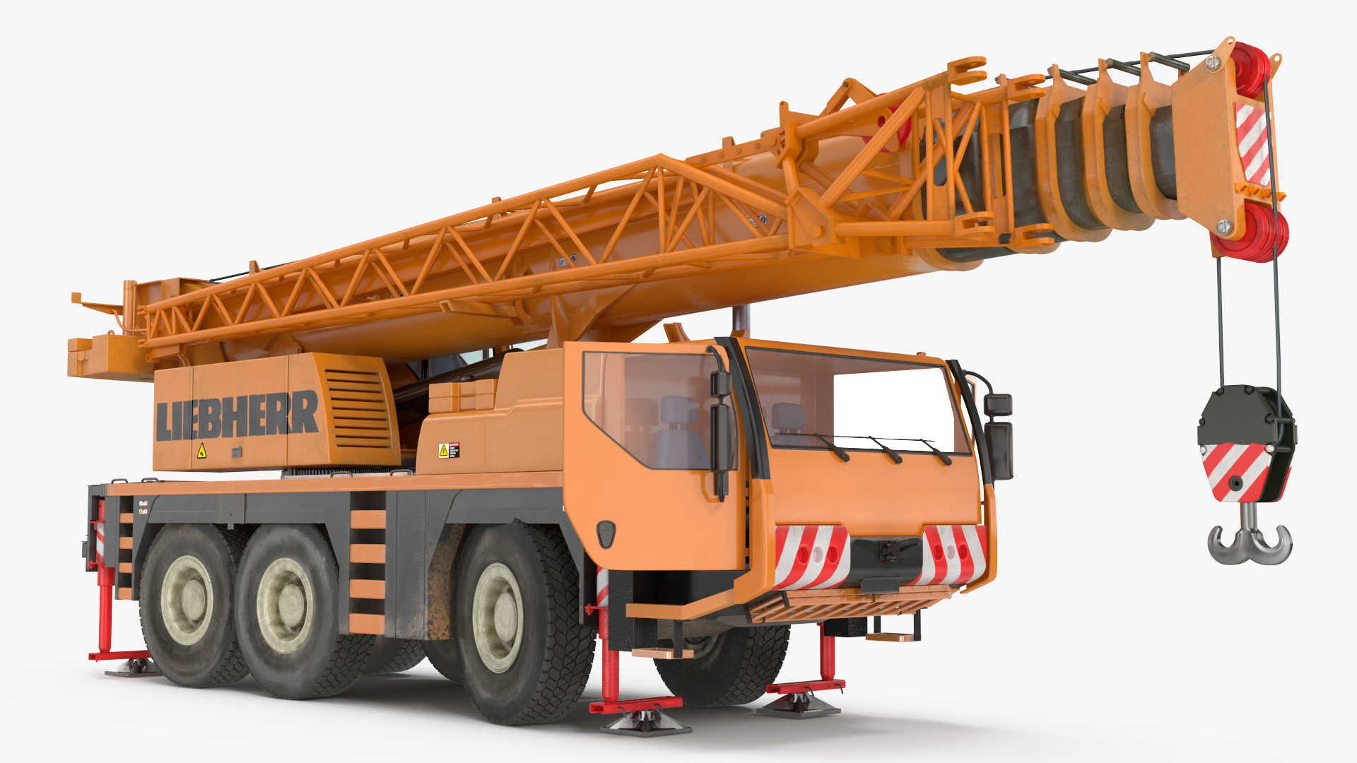 3D Liebherr Mobile Crane Rigged model