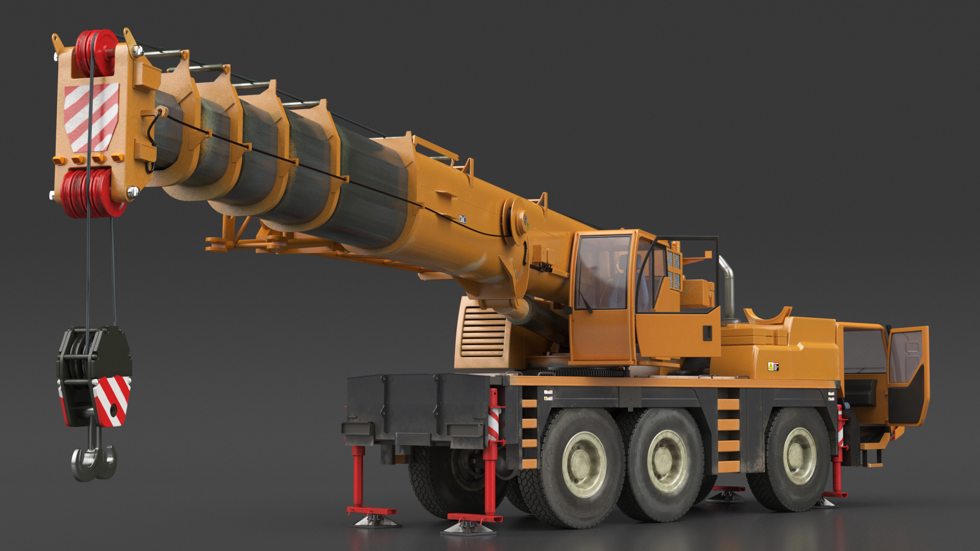 3D Liebherr Mobile Crane Rigged model