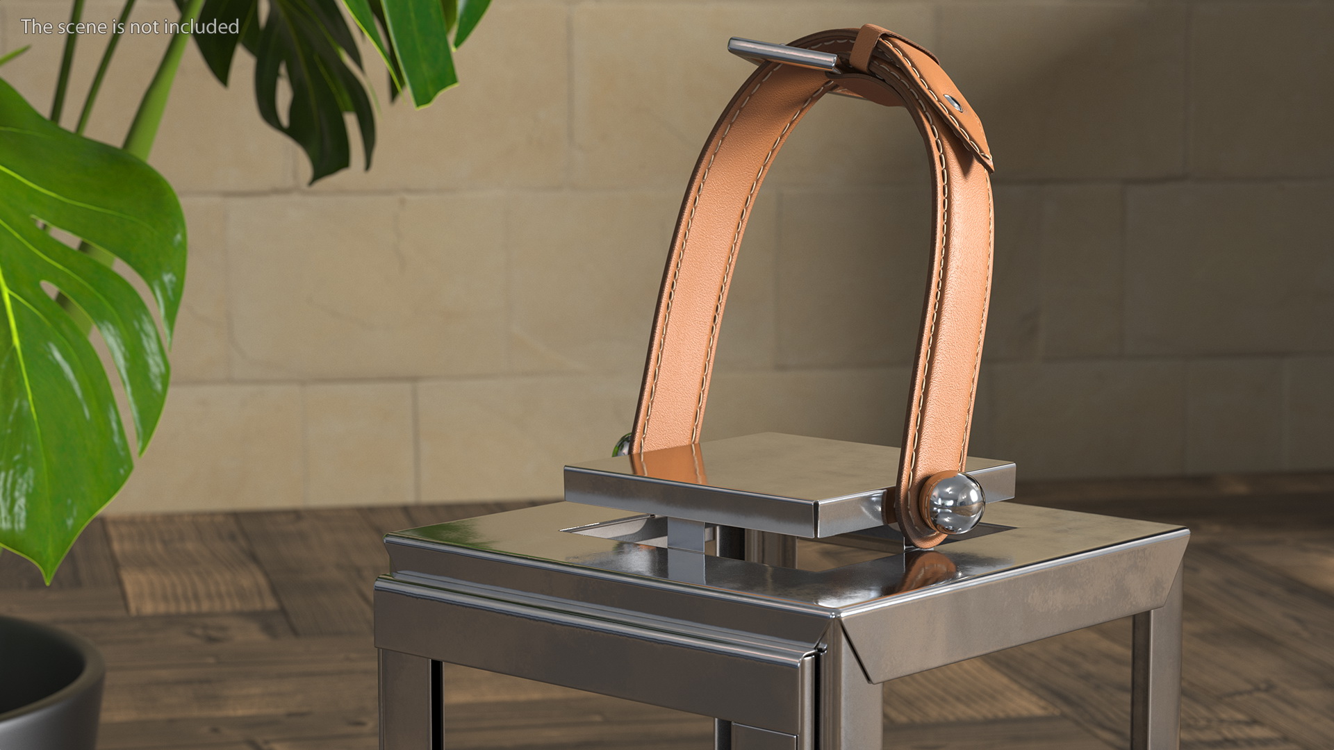 Square Glass and Metal Candle Lantern with Handle 3D model