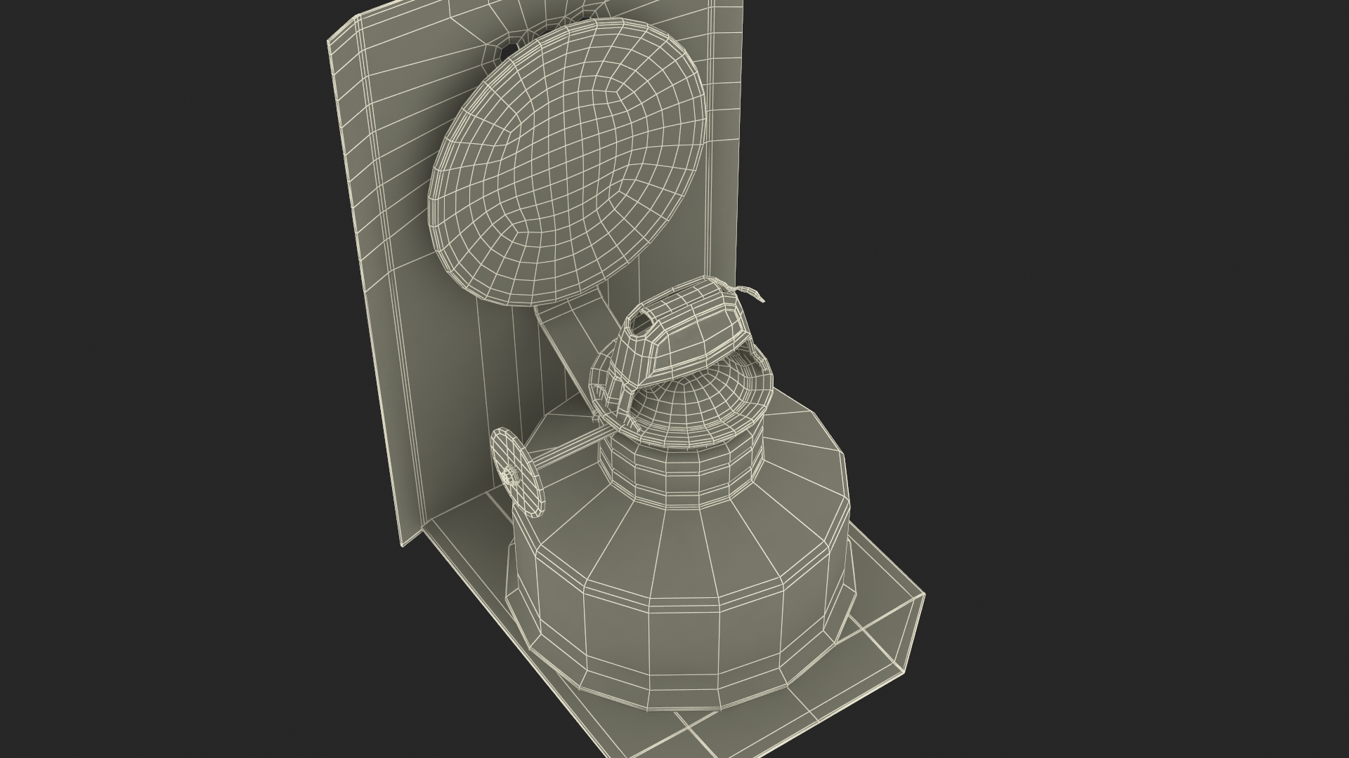 Ship Aged Lamp with Red Glass Disassembled 3D