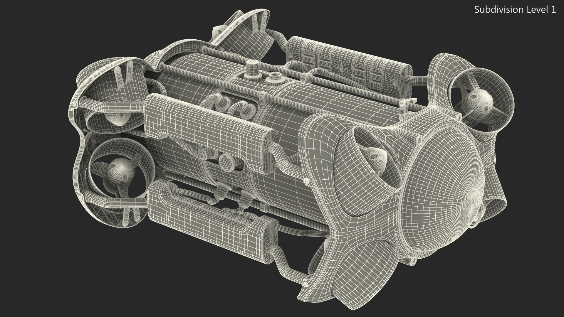 3D model Professional Underwater Drone Rigged for Maya