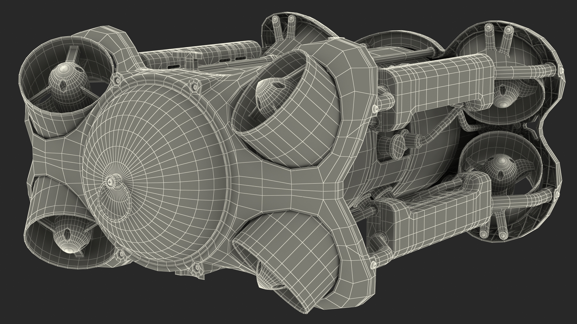 3D model Professional Underwater Drone Rigged for Maya