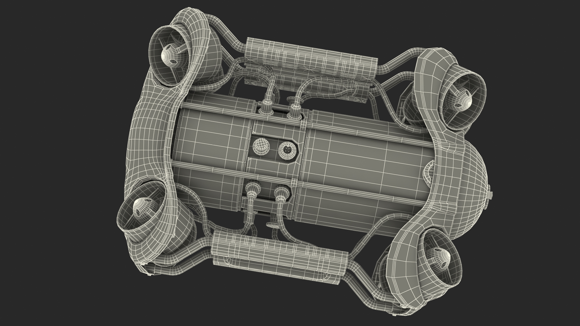 3D model Professional Underwater Drone Rigged for Maya