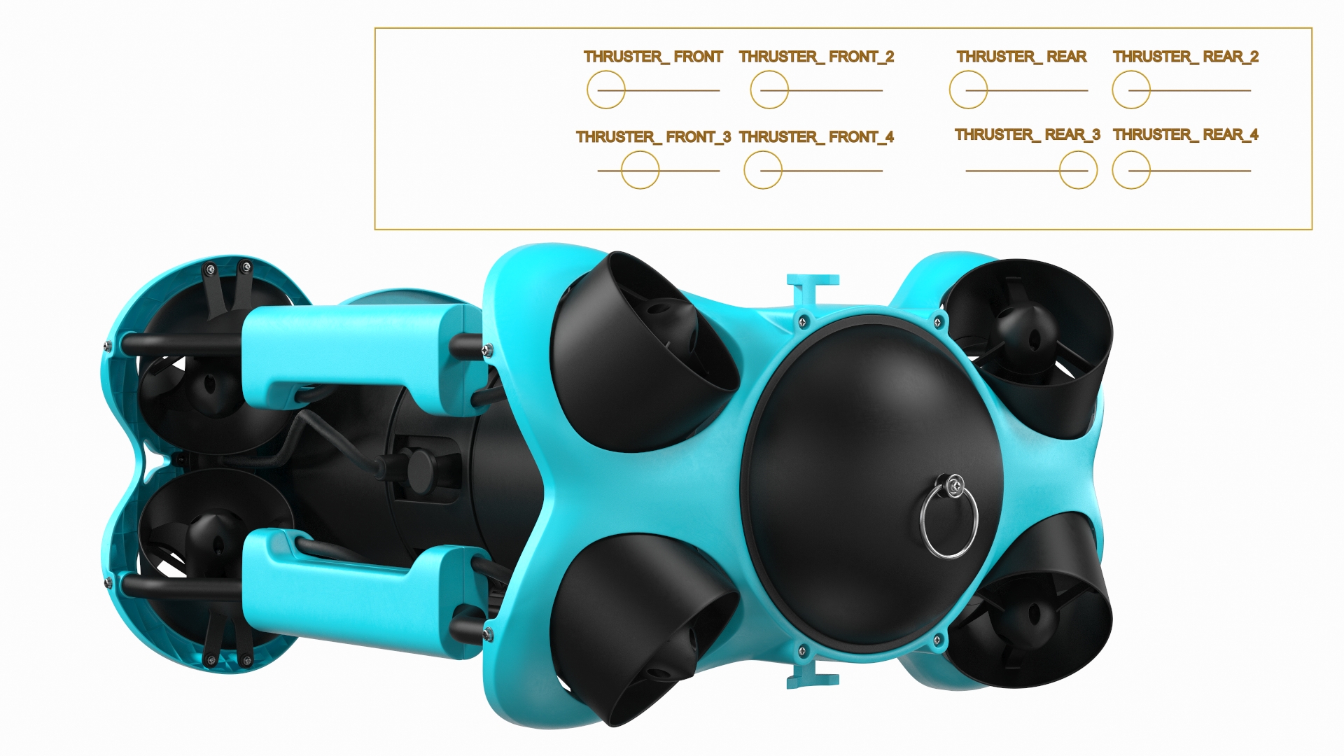 3D model Professional Underwater Drone Rigged for Maya