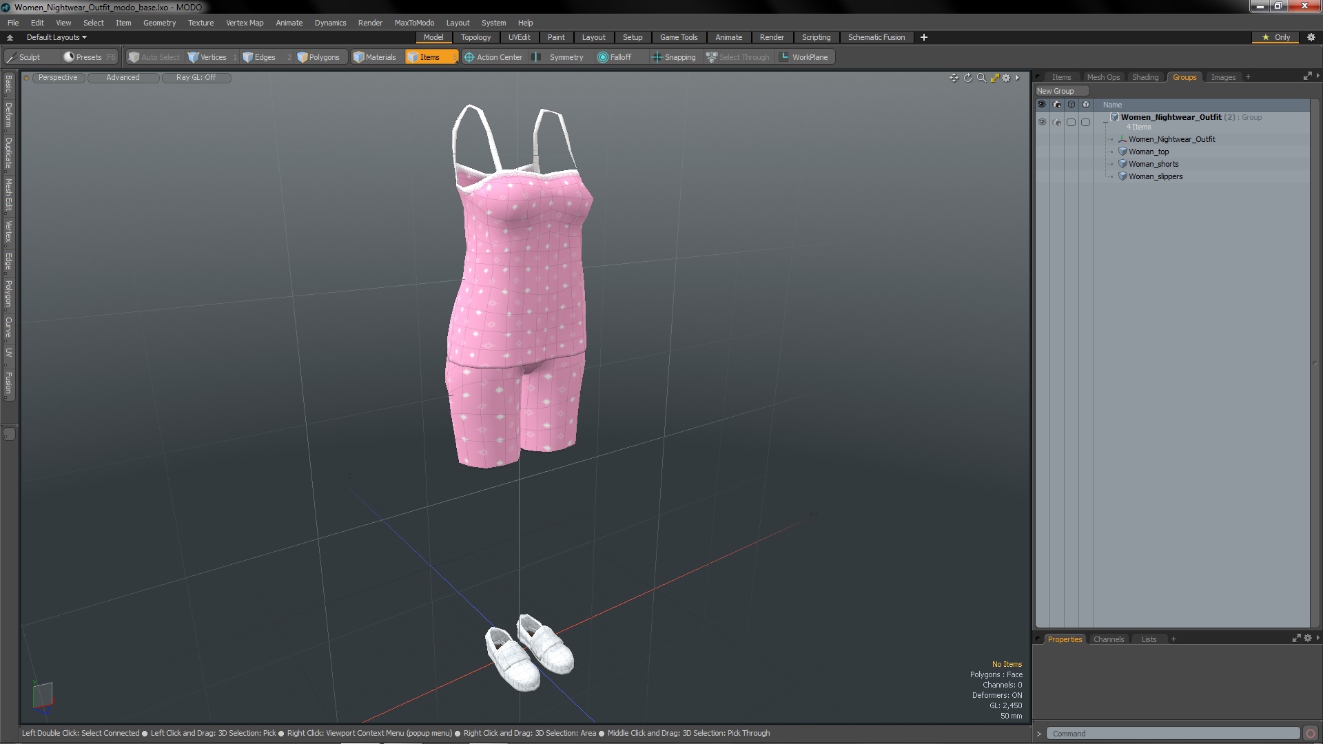 Women Nightwear Outfit 3D