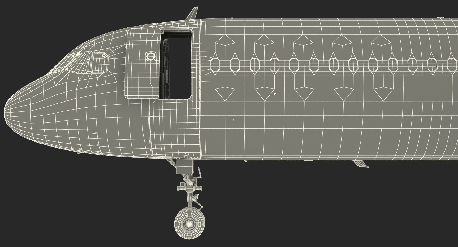 Airbus A321 Lufthansa with Interior Rigged 3D