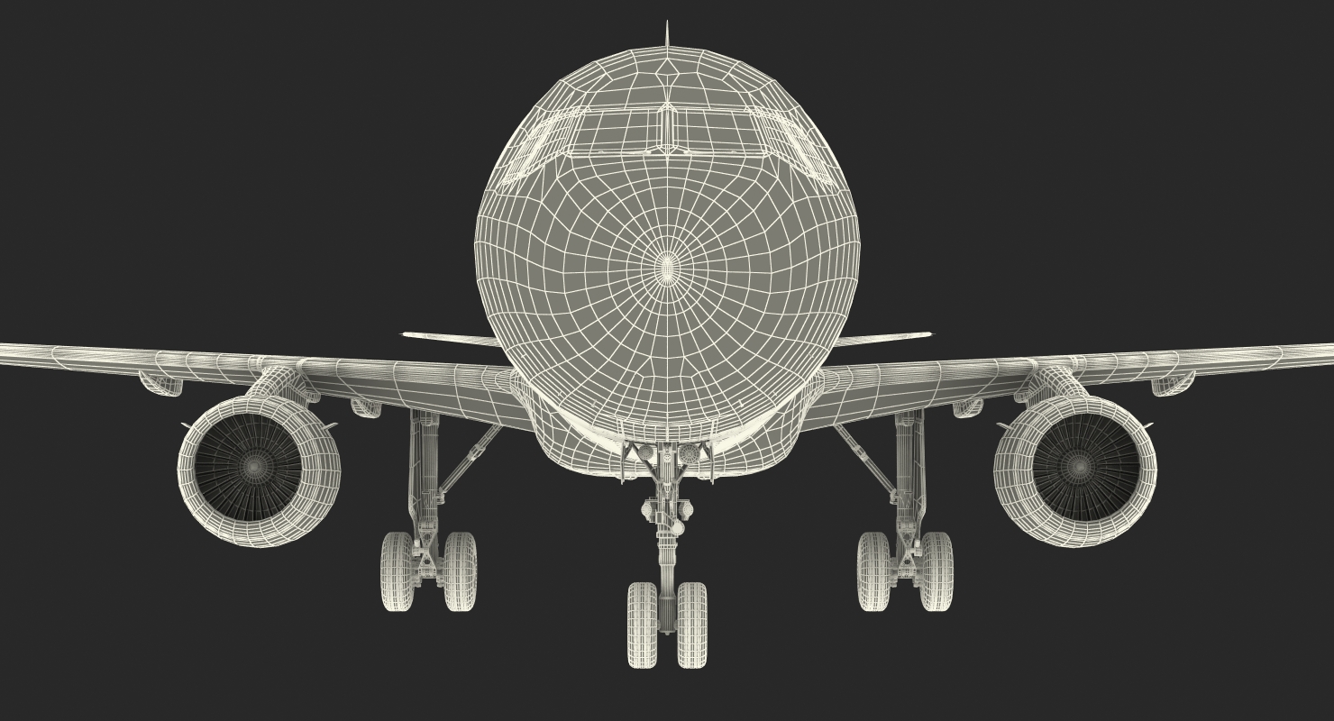 Airbus A321 Lufthansa with Interior Rigged 3D