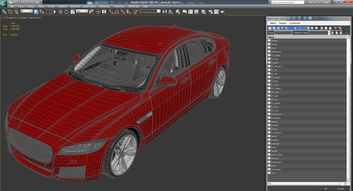 Jaguar XF 3D model