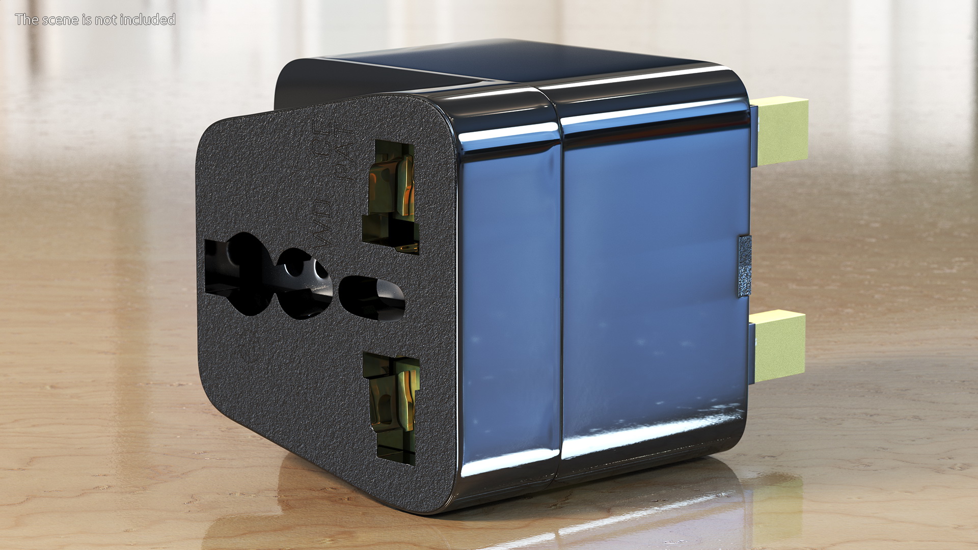 3D Electrical Plug Type G Adapter Black
