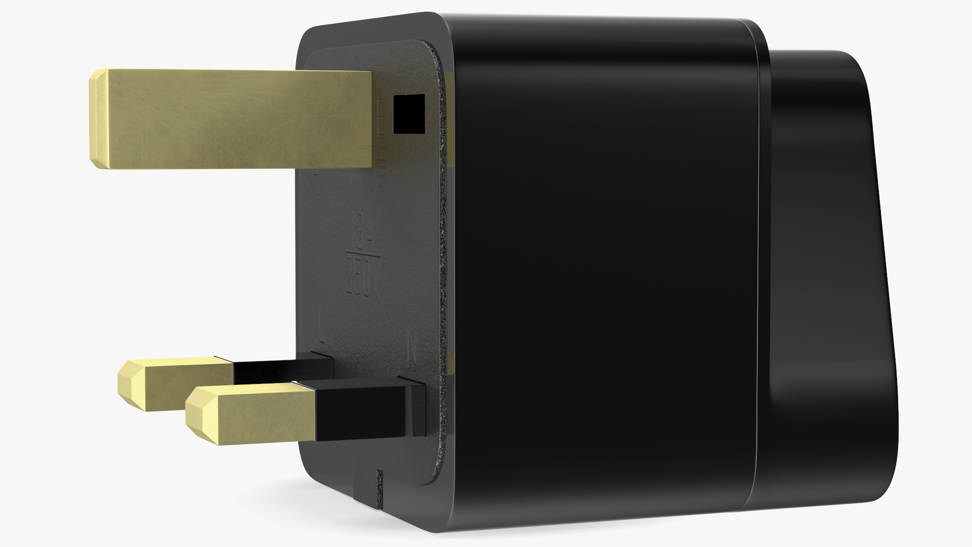 3D Electrical Plug Type G Adapter Black