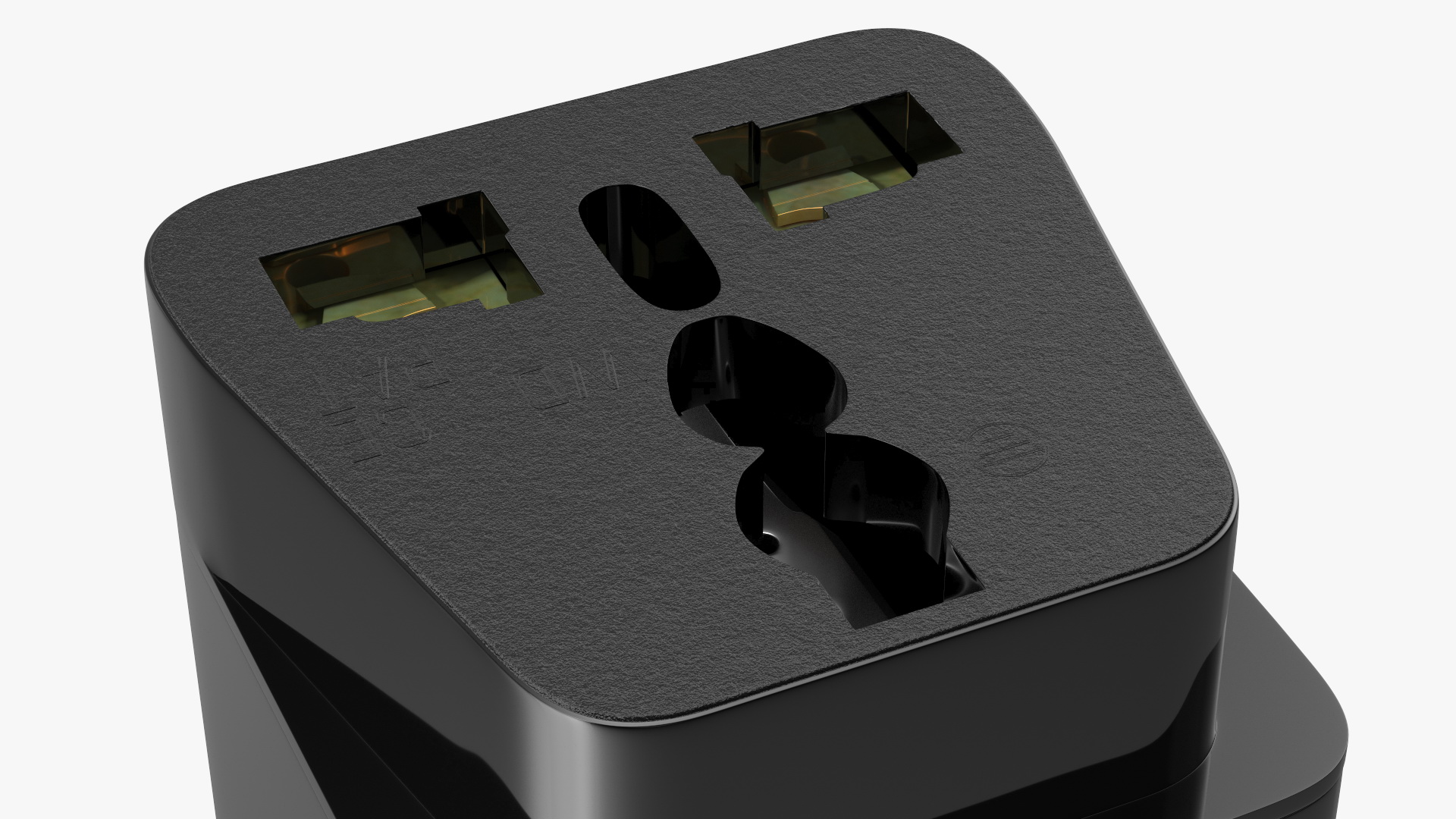 3D Electrical Plug Type G Adapter Black