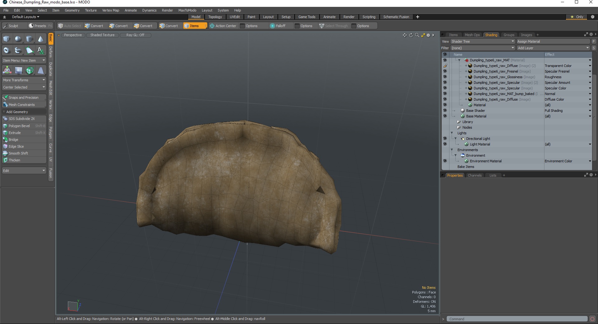 3D model Chinese Dumpling Raw