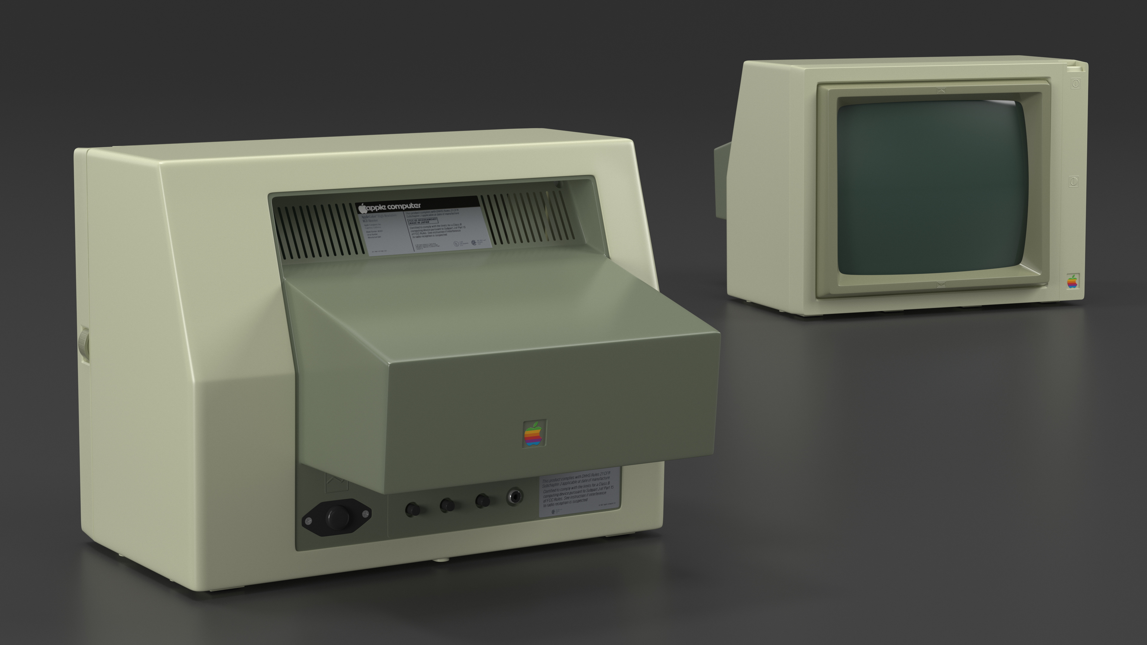 3D Vintage Apple Monitor