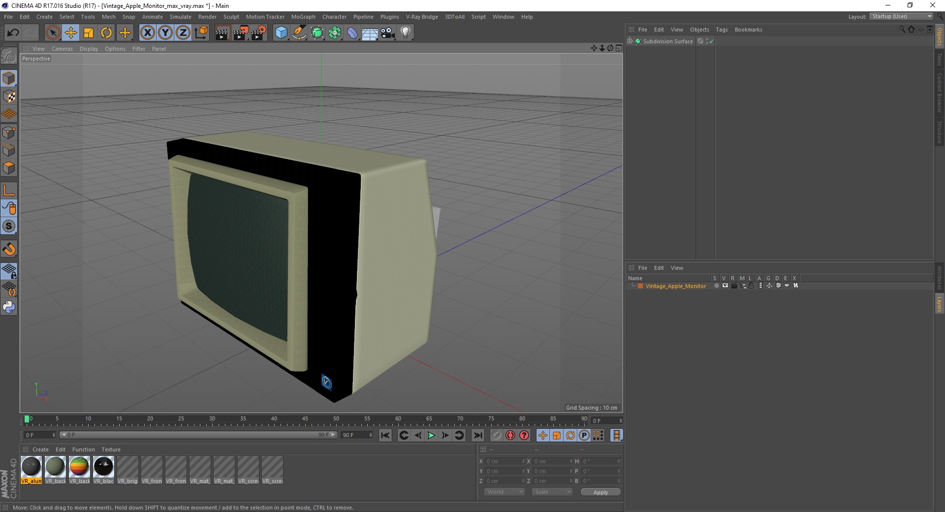 3D Vintage Apple Monitor