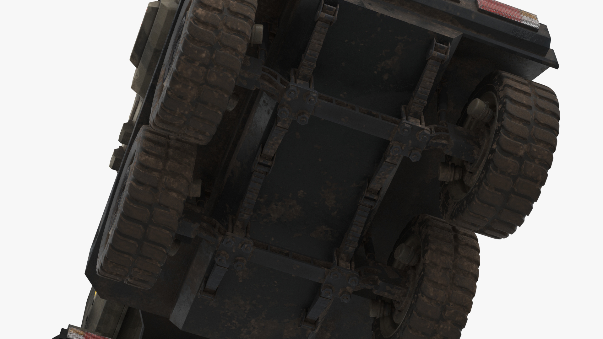 3D Sci Fi Military Transport Vehicle Dirty Rigged