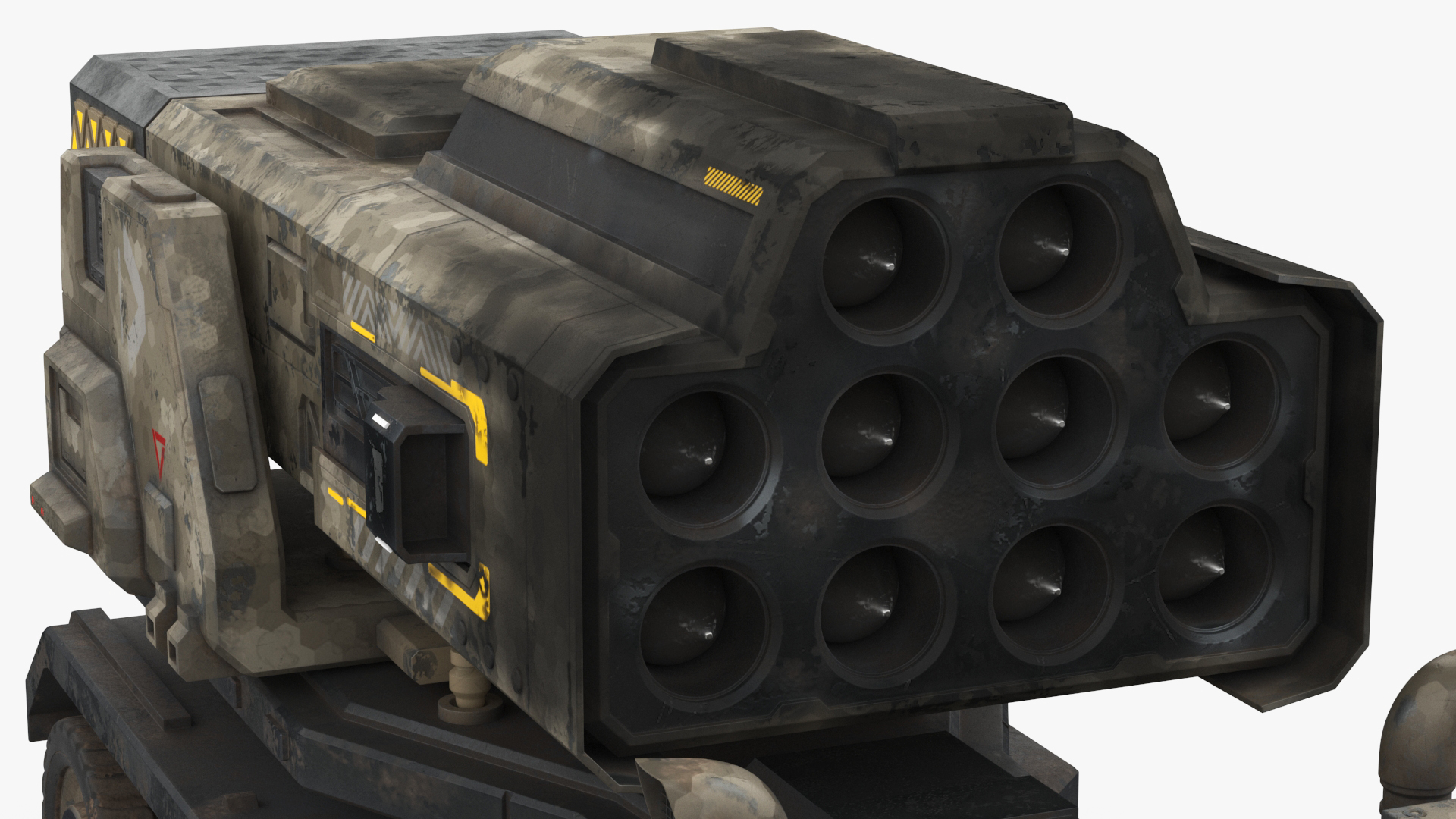 3D Sci Fi Military Transport Vehicle Dirty Rigged